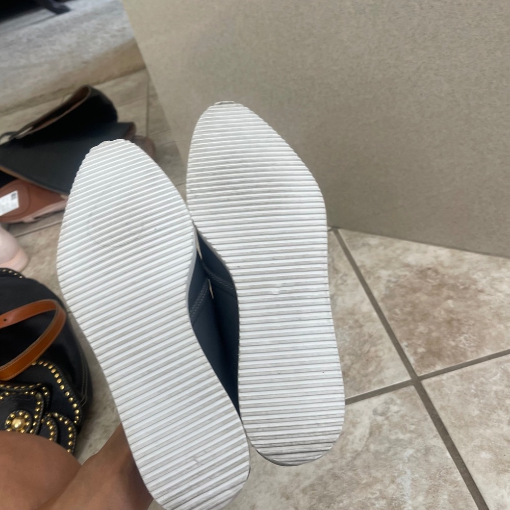 Everlane Navy Blue Leather Street Shoe Pointed Toe Slip On Sneaker Italy lady 10 - Picture 5 of 13
